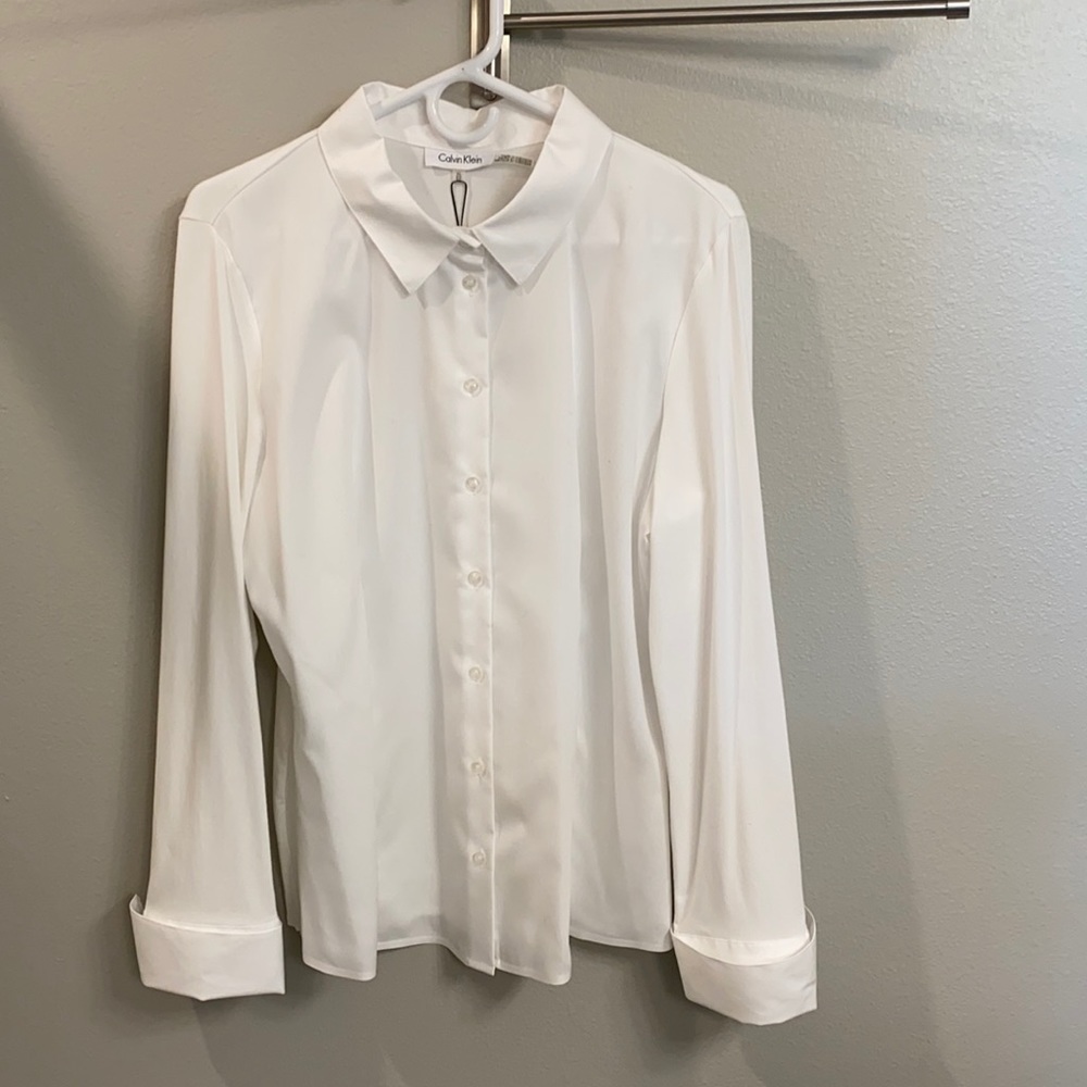 Calvin Klein White Blouse with French cuffs
